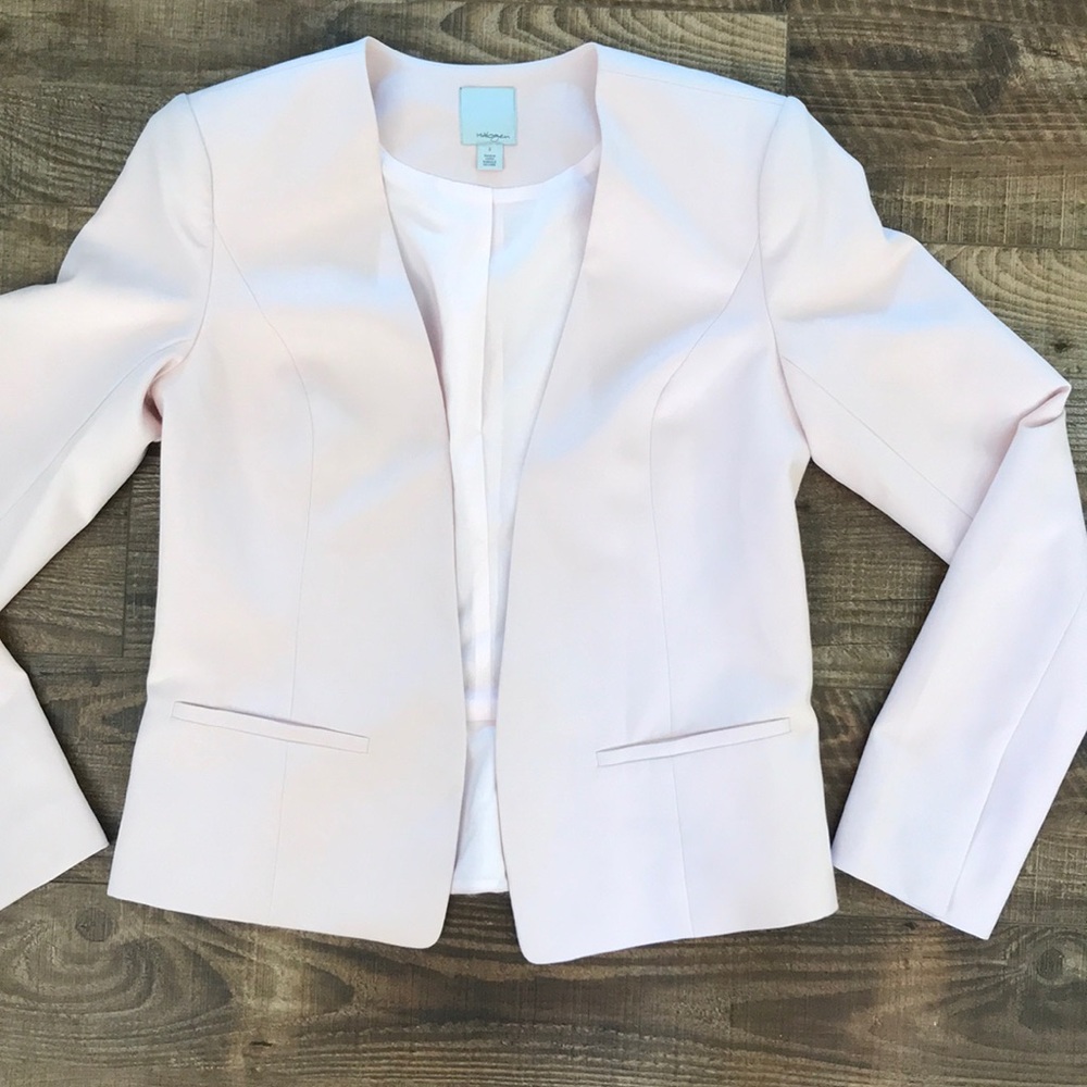 Light pink blazer.